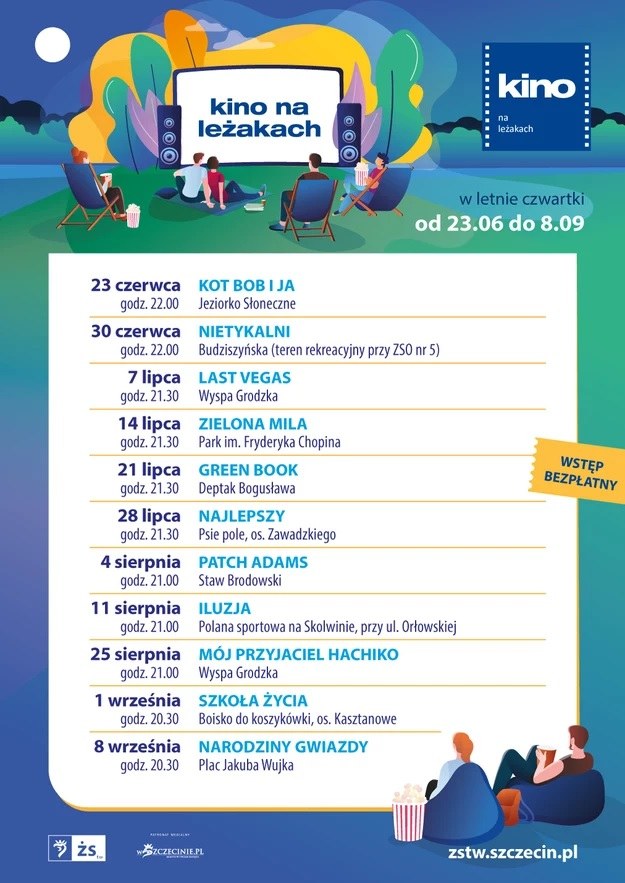 W ramach Kina na leżakach zaprezentowanych zostanie 11 filmów, które będą opowiadały o emocjach, przyjaźni, miłości - ogólnie pojętym dobru /Żegluga Szczecińska /