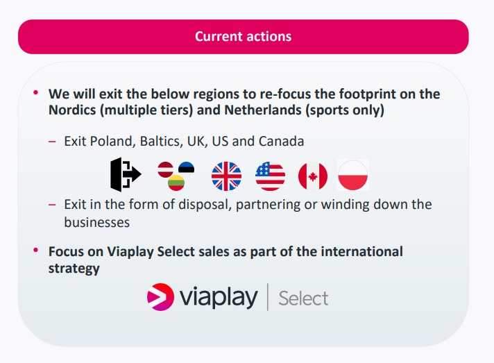 W raporcie finansowym za II kw. 2023 r. Viaplay Group wskazano, że spółka zamierza opuścić lub zmniejszyć swój udział na kilku rynkach, w tym w Polsce /Raport finansowy Viaplay Group za II kw. 2023 r. /