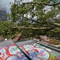 Na wyspie Sant'Elena w pobliżu weneckiego Lido wichura przewracała dziesiątki łodzi i jachtów 