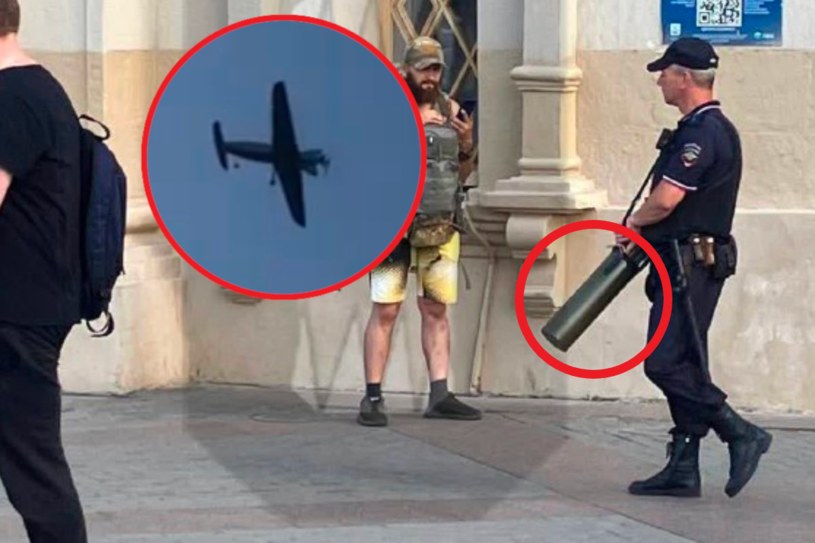 W Rosji milicja dostała nową broń na walkę z ukraińskimi dronami. Jest bezużyteczna /@t0mk0pca /Twitter