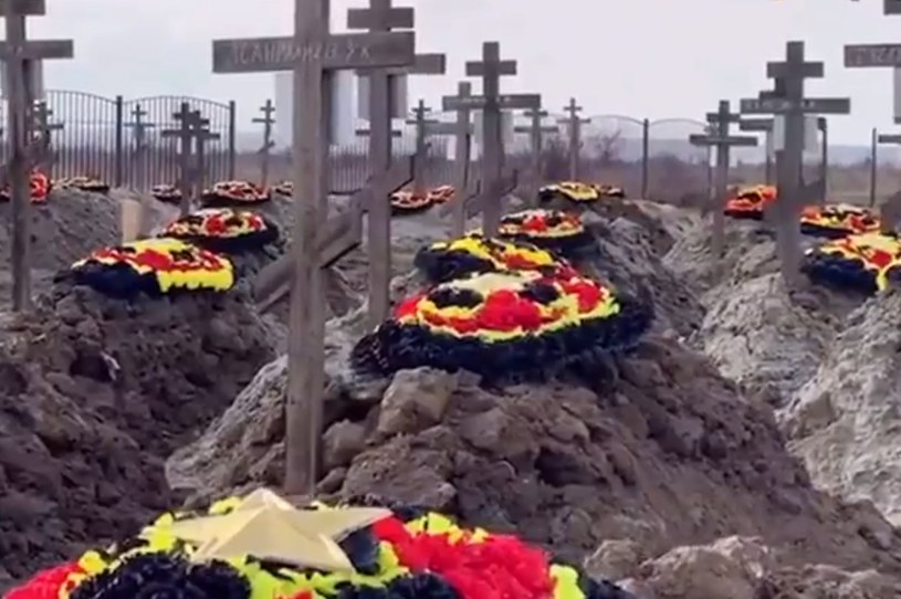 W Rosji pojawiło się nowe zjawiska - "kryzys cmentarny", a także "cmentarze najemników" /Twitter