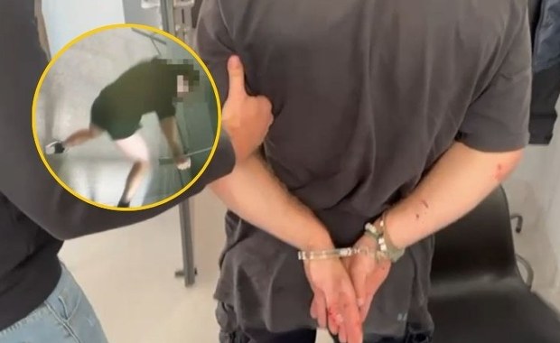 W samej bieliźnie niszczył i plądrował szkołę. Policja pokazała film