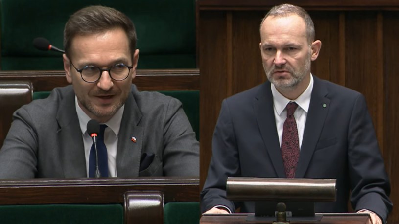 W Sejmie o wsparciu dla kredytobiorców dyskutowali Waldemar Buda (L) i Krzysztof Hetman (P) - były i obecny szef resortu rozwoju i technologii /Sejm RP / YT /