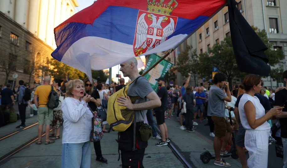 W Serbii od 10 miesięcy trwają masowe protesty przeciwko władzy /	ANDREJ CUKIC /PAP/EPA