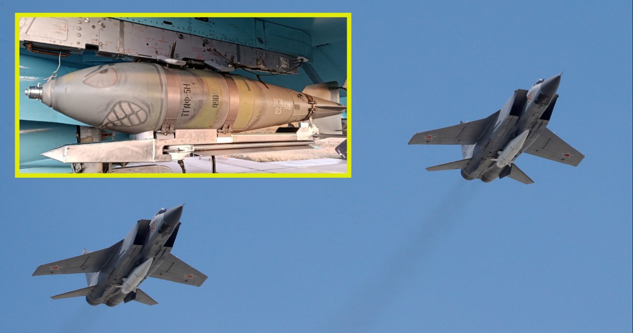 W sieci pojawiło się zdjęcie modyfikacji rosyjskiej bomby, która wygląda na zrobioną w pierwszym lepszym garażu /SERGEI KARPUKHIN
