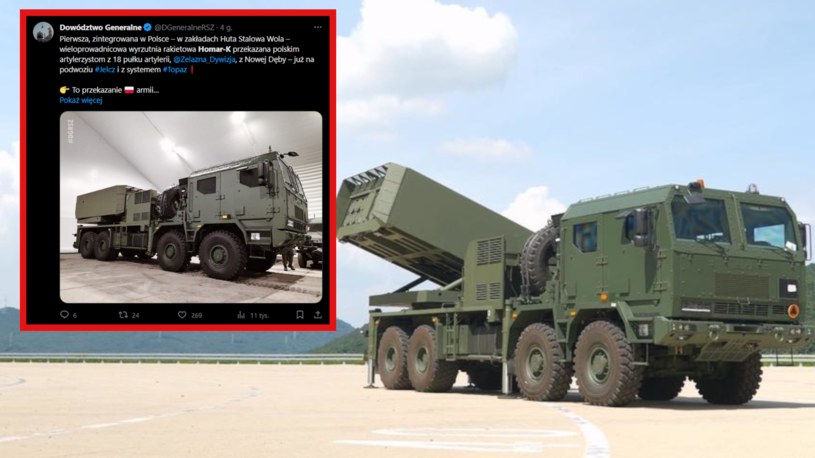 W sieci pojawiło się zdjęcie pierwszej wyrzutni rakietowej Homar-K w rękach polskich żołnierzy. /@TulWinPrzem /Twitter