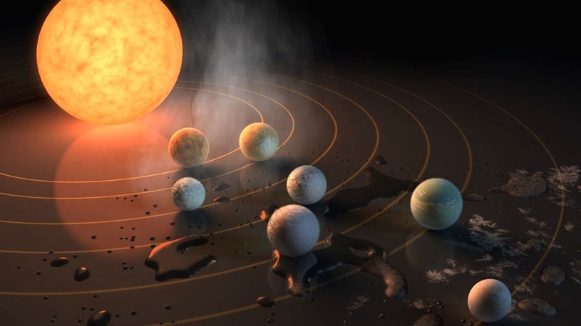 W słynnym układzie egzoplanet TRAPPIST-1 są sprzyjające warunki do rozkwitu życia /Geekweek