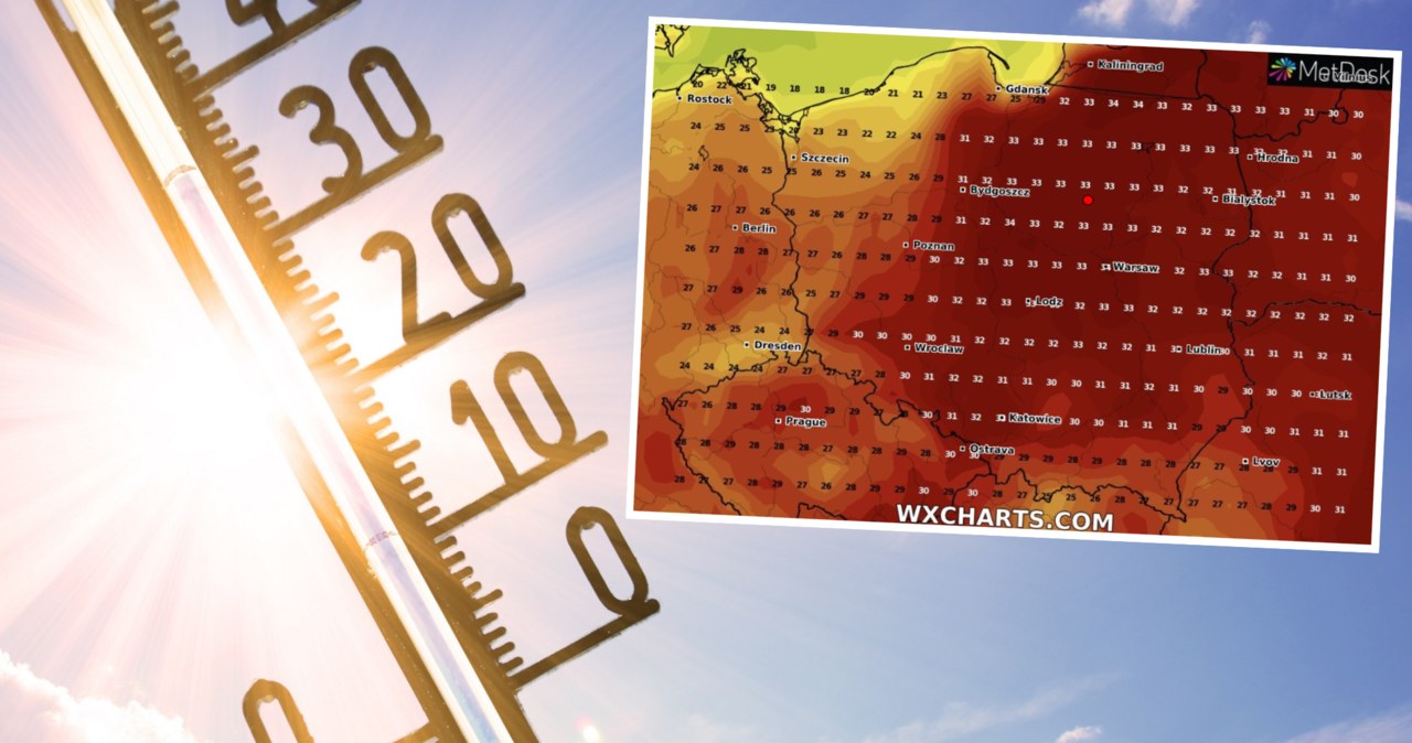 W środę panować będą potężne upały. W niektórych regionach kraju pojawią się jednak również burze /123rf/wxcharts /