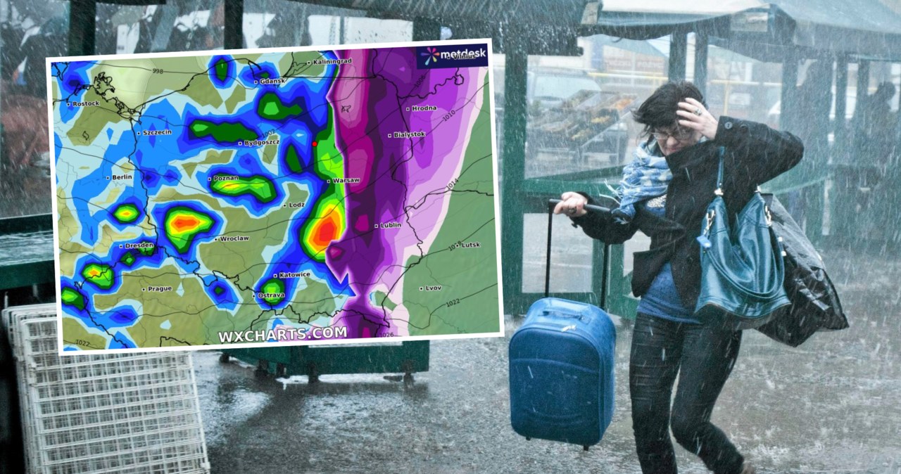 W środę w wielu miejscach Polski pojawią się ulewy oraz wichury. Wydano alerty IMGW pierwszego i drugiego stopnia dla całego kraju /Łukasz Cynalewski/Agencja Wyborcza.pl/WXCHARTS /