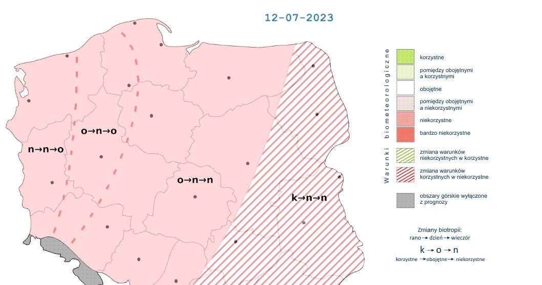 W środę warunki biometeorologiczne nie będą korzystne /IMGW /