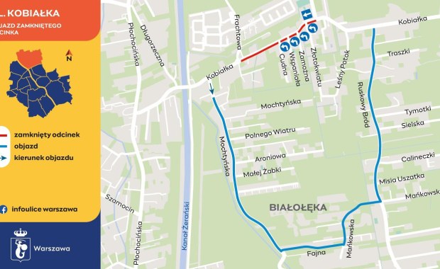 W środę zmiany tras autobusów na warszawskiej Białołęce