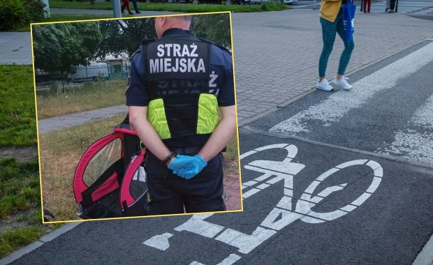 W sztok pijany ojciec leżał na ścieżce rowerowej, w przyczepce małe dzieci