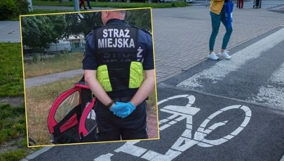 W sztok pijany ojciec leżał na ścieżce rowerowej, w przyczepce małe dzieci