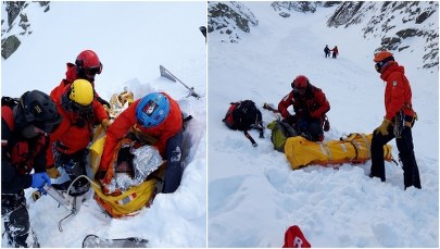 W Tatrach zeszła lawina, porwała ludzi. 4 turystów w szpitalach
