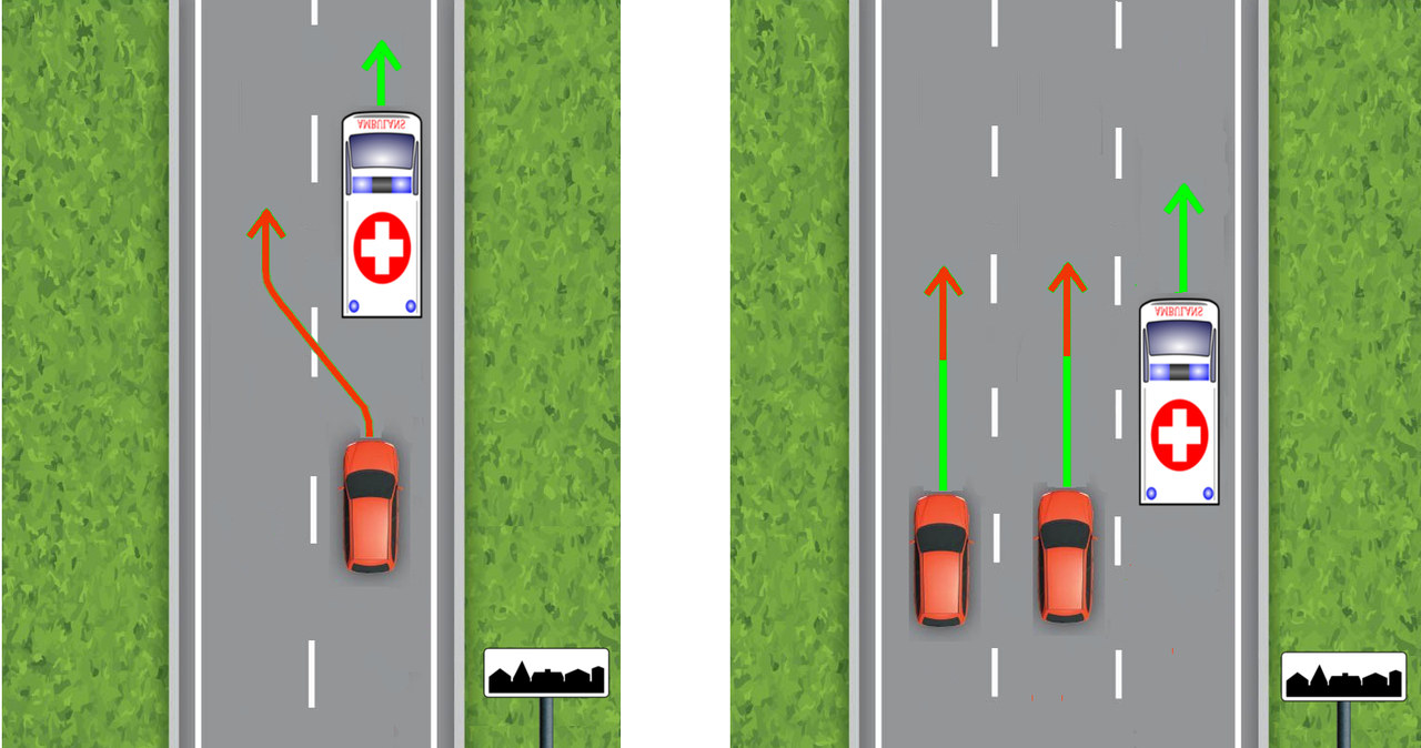 W terenie zabudowanym nigdy nie możemy wyprzedzać pojazdu uprzywilejowanego /Informacja prasowa