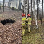 W Trzebini kolejny raz zapadła się ziemia. Lej 10 metrów od zabudowań