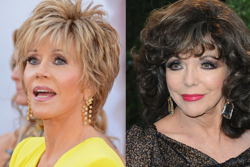W tym roku Jane Fonda kończy 75 a Joan Collins 80 lat! Wciąż wyglądają młodo /Getty Images