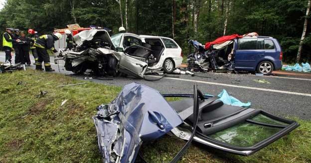 W tym wypadku  na krajowej "szóstce" zginęły 2 osoby. Fot. Michal Swiderski /Reporter