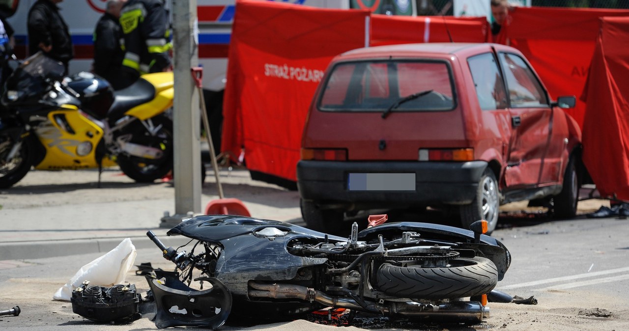 W tym wypadku śmierć poniósł motocyklista /Łukasz Solski /East News