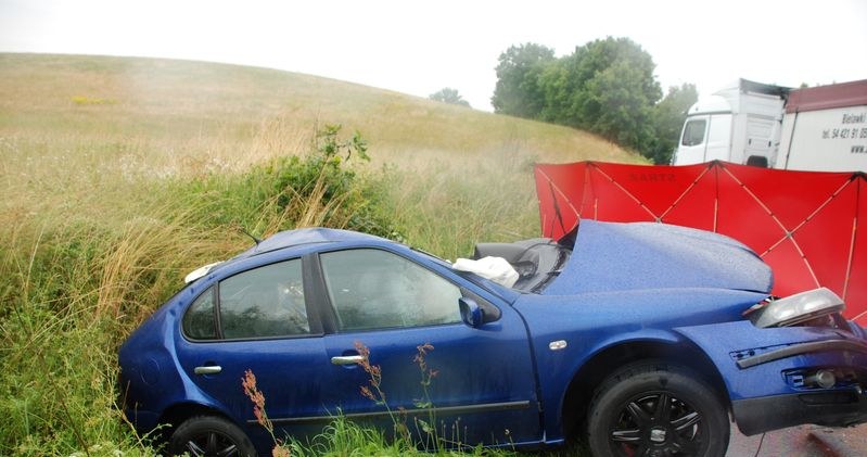 W tym wypadku zginęła 19-latka, która wpadła w poślizg i wjechała pod ciężarówkę /Policja