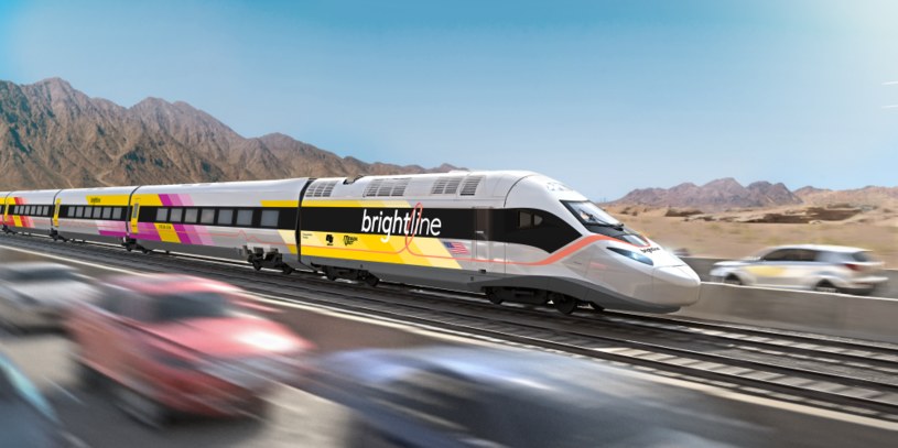 W USA powstaje pierwsza linia szybkiej kolei. Połączy Las Vegas z Kalifornią /Brightlinewest.com (materiały prasowe) /