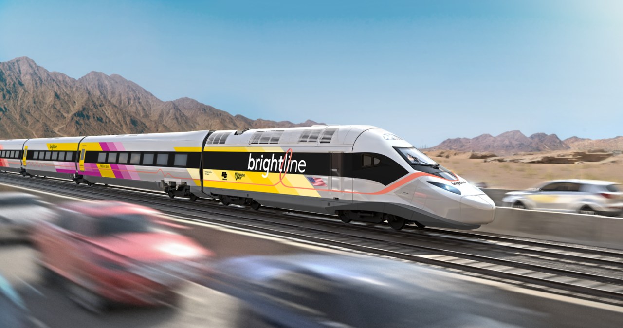 W USA powstaje pierwsza linia szybkiej kolei. Połączy Las Vegas z Kalifornią /Brightlinewest.com (materiały prasowe) /