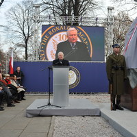 Lech Wałęsa odsłonił w Warszawie pomnik Ronalda Reagana