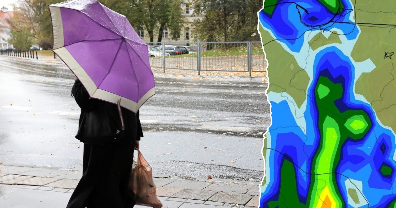 W większości kraju będzie deszczowo. Na południu ulewy będą najsilniejsze i tam wydano alerty IMGW pierwszego i drugiego stopnia oraz alert RCB /Sławomir Kamiński/Agencja Wyborcza.pl/WXCHARTS /