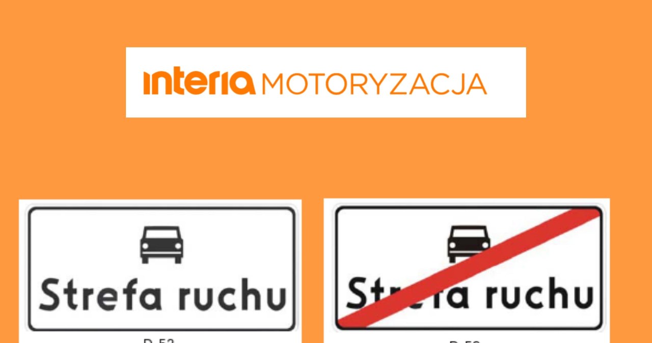 W większości parkingów przed marketami czy galeriami umieszczane są znaki D-52 oraz D-53 oznaczające strefę ruchu /Karol Biela /INTERIA.PL