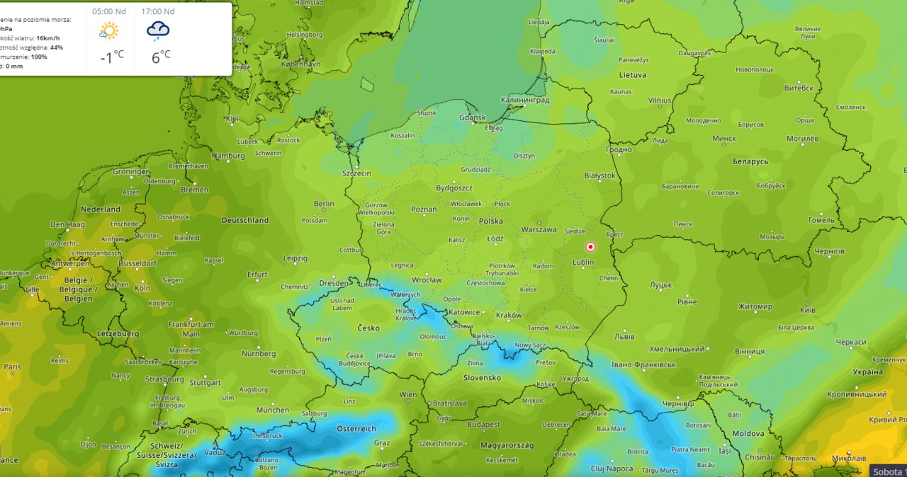 W Wielką Sobotę temperatury będą wciąż utrzymywać się w przedziale od -3 do +7 stopni Celsjusza /IMGW-PIB /materiały prasowe