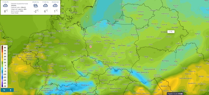 W Wielki Piątek czekają nas temperatury od -3 w Zakopanem do +8 w województwie lubuskim /IMGW-PIB /materiały prasowe