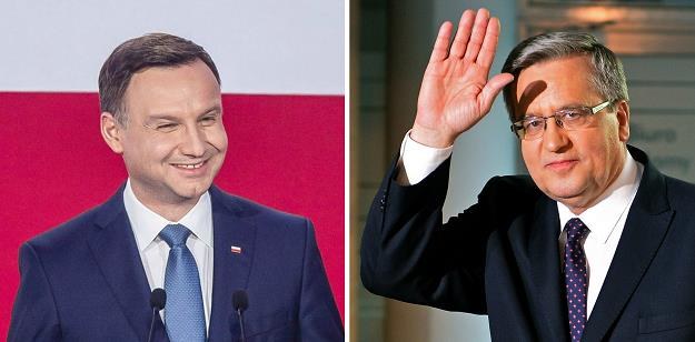 W wyborach starli się Andrzej Duda (L) i Bronisław Komorowski (P) /AFP