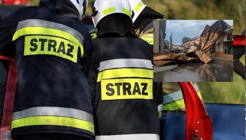 W wyniku gwałtownych burz, uszkodzony został dach kościoła św. Jakuba w Brzesku /Facebook/Informator Brzeski /Shutterstock