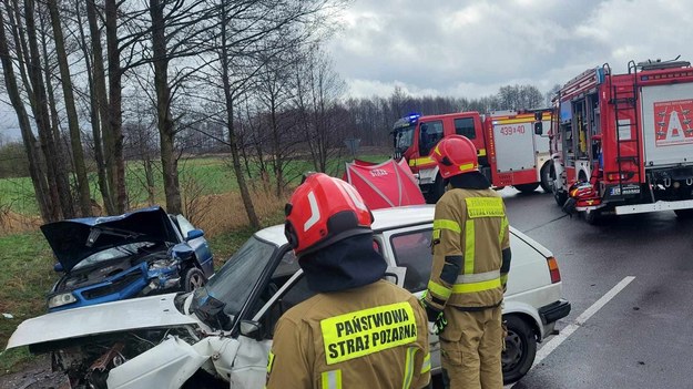 W wyniku wypadku zginęła jedna osoba /KP PSP Łask /Państwowa Straż Pożarna