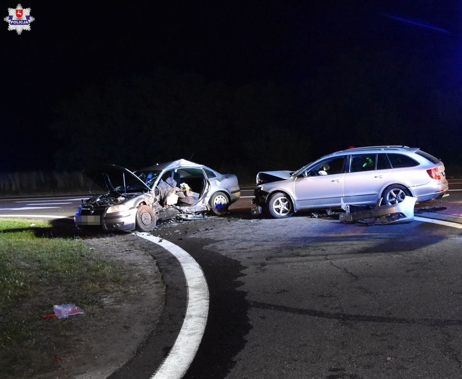 W wyniku zdarzenia 7 osób trafiło do szpitala /Lubelska Policja /