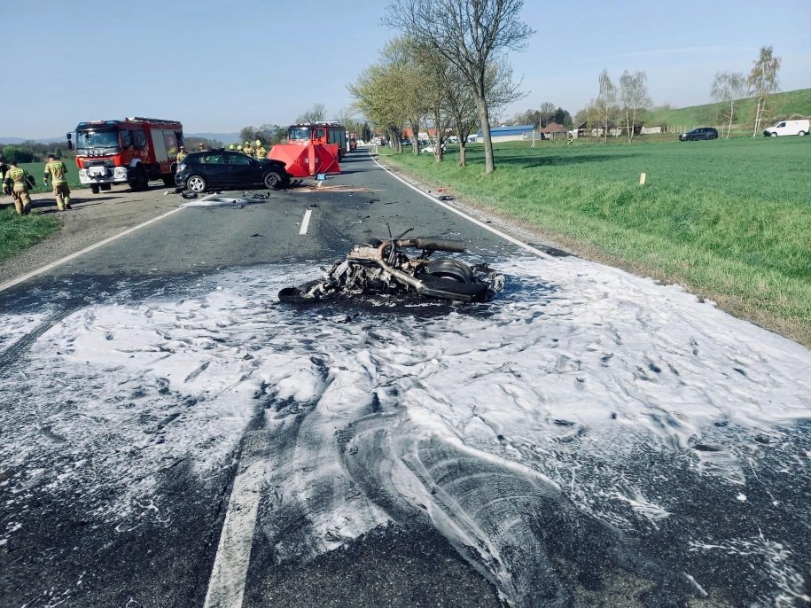 W wypadku zginął 43-letni motocyklista /KPP w Nysie /Policja