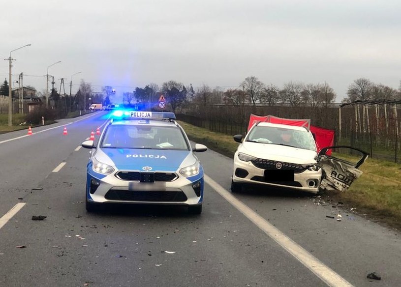 W wypadku zginął pasażer Fiata /Policja