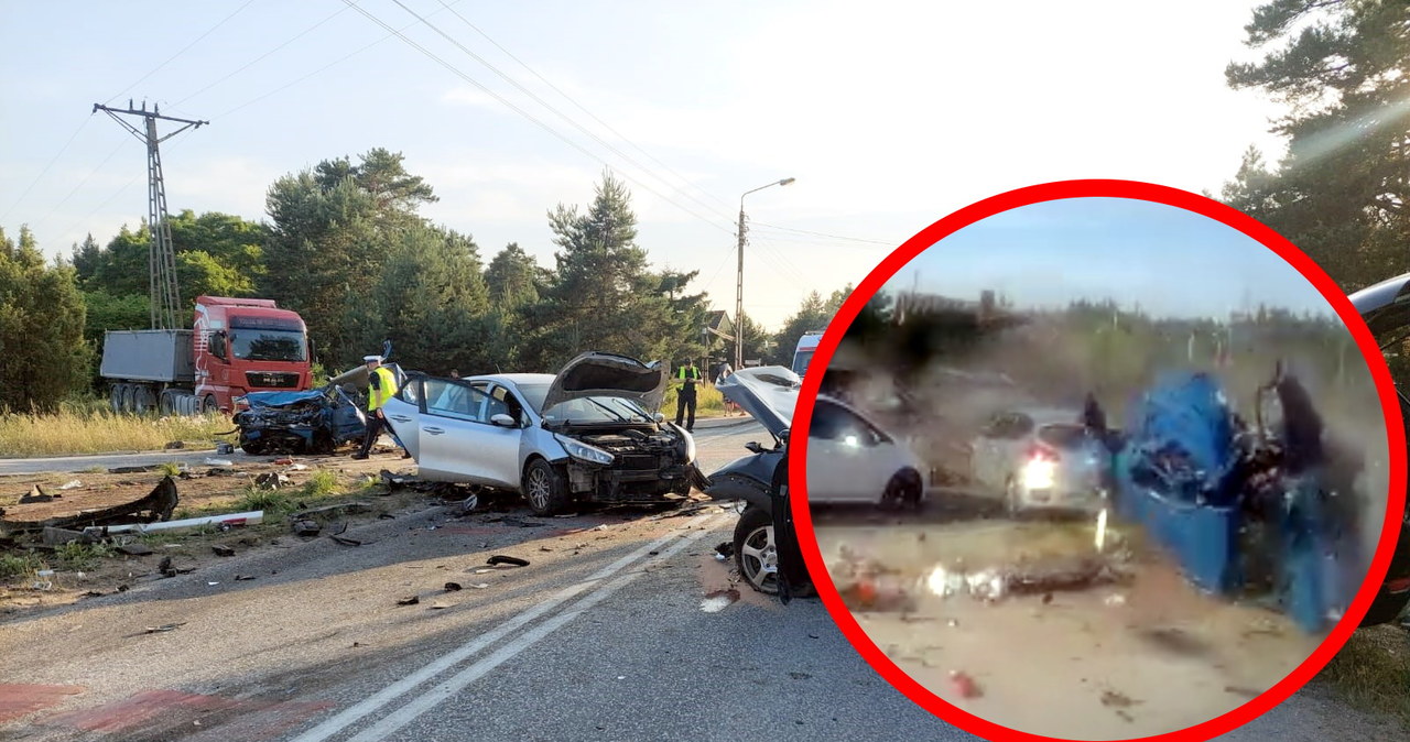 W wypadku zginęła jedna osoba, dwie zostały ranne. Rozbite zostały cztery samochody /Policja