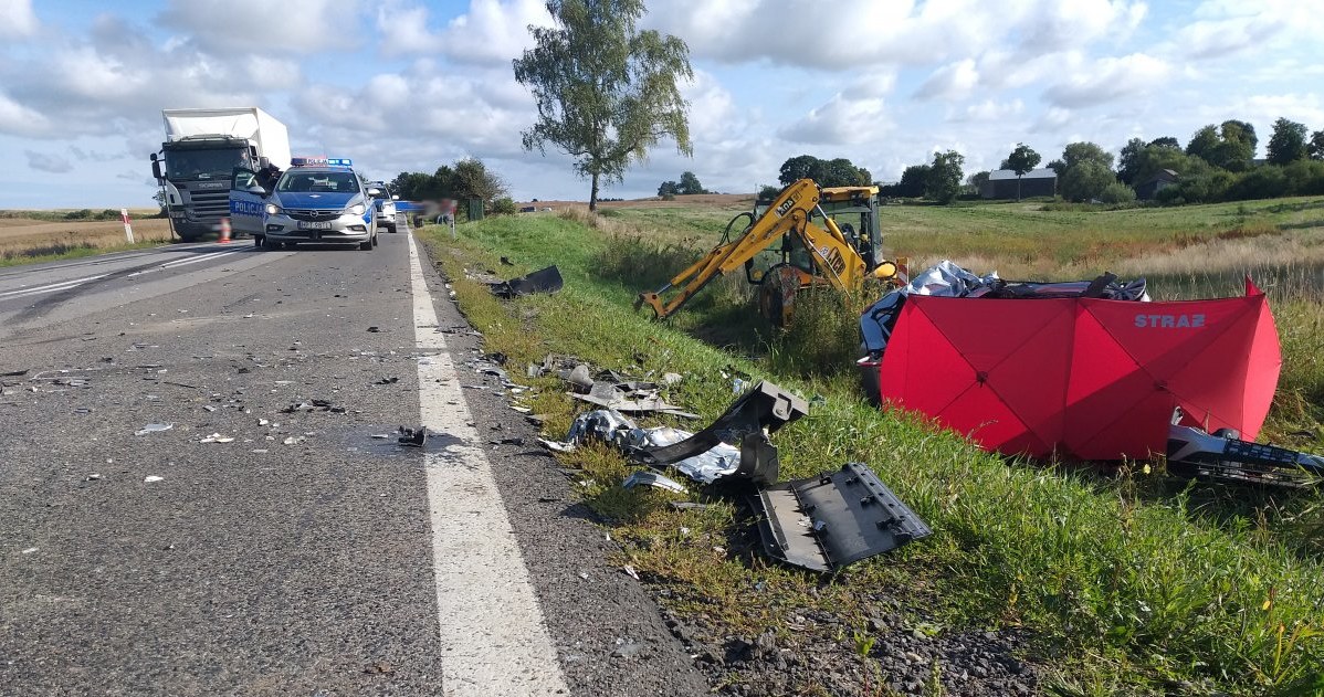 W wypadku zginęła kobieta kierująca Volkswagenem /Policja