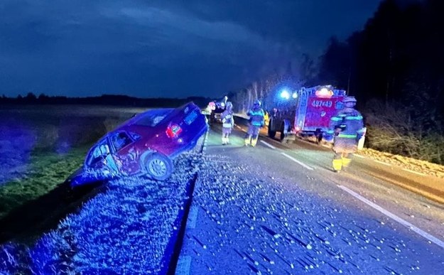 W wypadku zginęły dwie osoby /KP PSP Sokółka /Państwowa Straż Pożarna