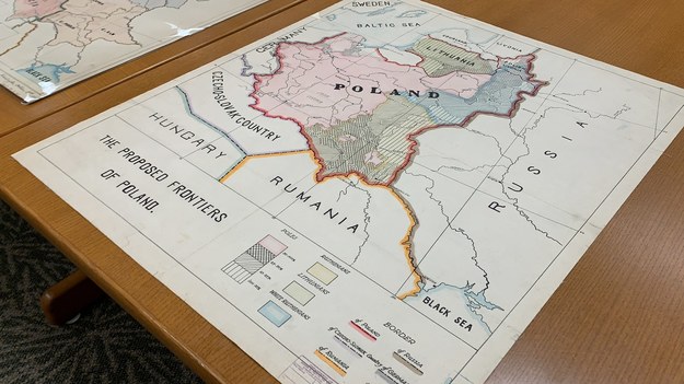 W zbiorach Biblioteki Kongresu są też mapy z tamtego okresu z propozycją polskich granic /Paweł Żuchowski /RMF FM