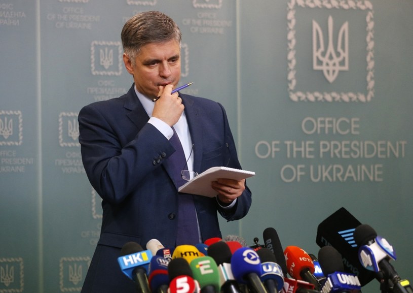 Wadym Prystajko podczas konferencji prasowej w biurze prezydenta Ukrainy /AP Photo/Efrem Lukatsky /East News