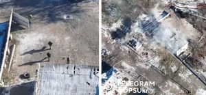 Wagnerowcy ostrzelani z drona. Ukraińcy pokazali nagranie
