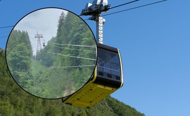 Wagonik z ludźmi utknął 80 metrów nad ziemią. Dramatyczna akcja ratunkowa
