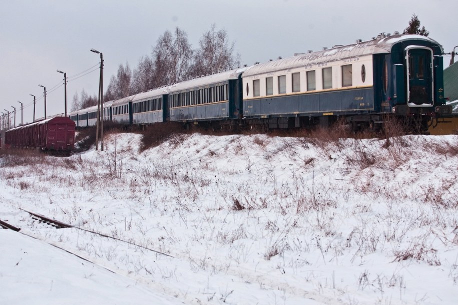 Wagony Orient Expressu na stacji w Małaszewiczach /Wojciech Pacewicz /PAP