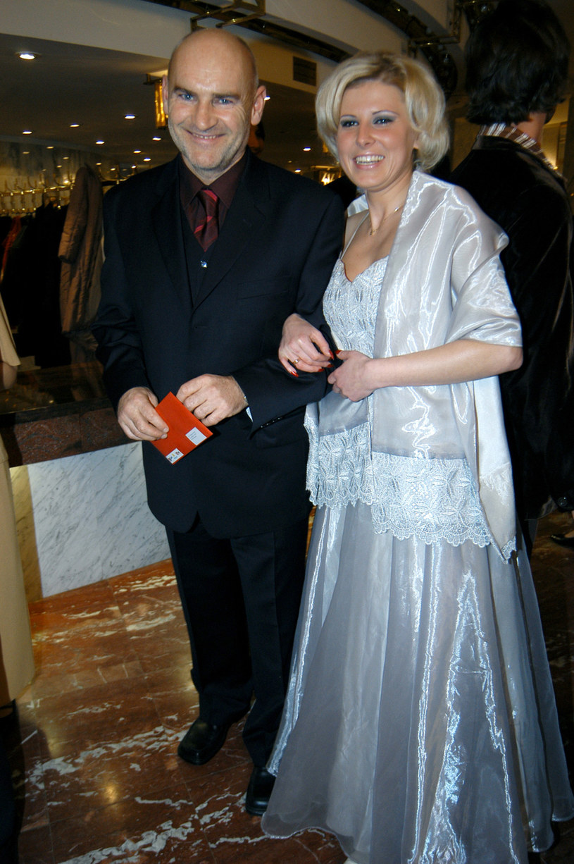 Waldemar Obłoza z pierwszą żoną, 2004 rok /Zawada /AKPA
