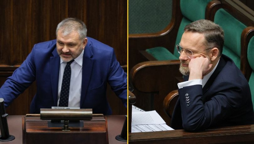 Waldemar Żurek i Zbigniew Bogucki starli się w Sejmie /Paweł Supernak /PAP