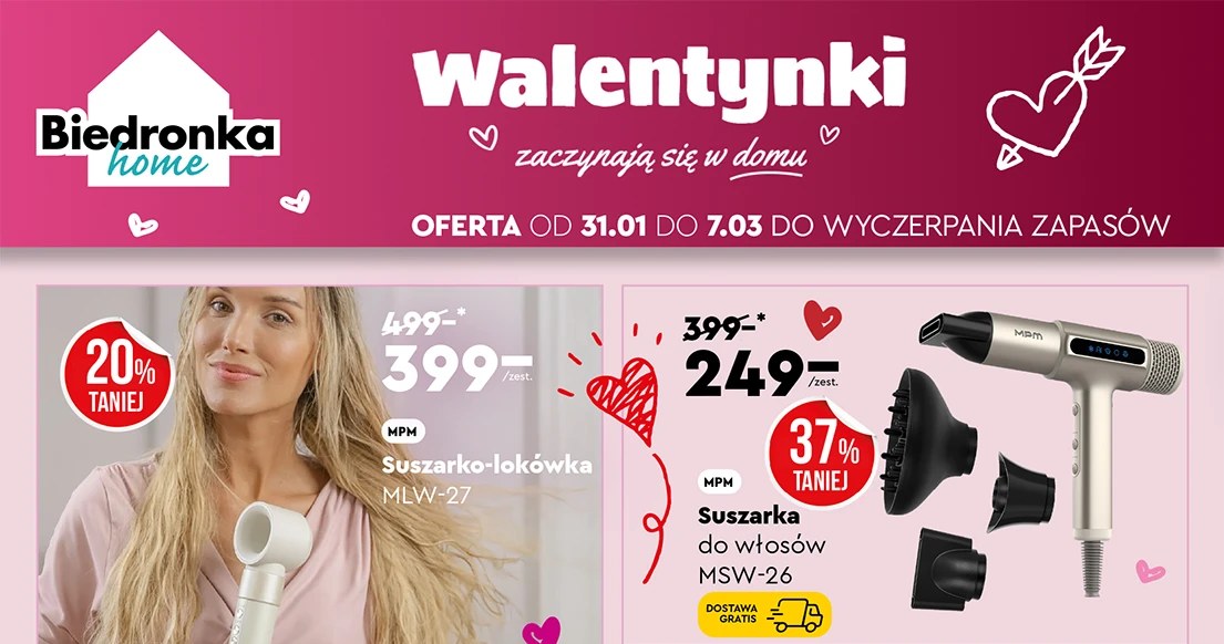 Walentynkowa oferta Biedronka Home: sprzęty beauty, AGD i dodatki do domu w mocnych promocjach /Biedronka Home /INTERIA.PL