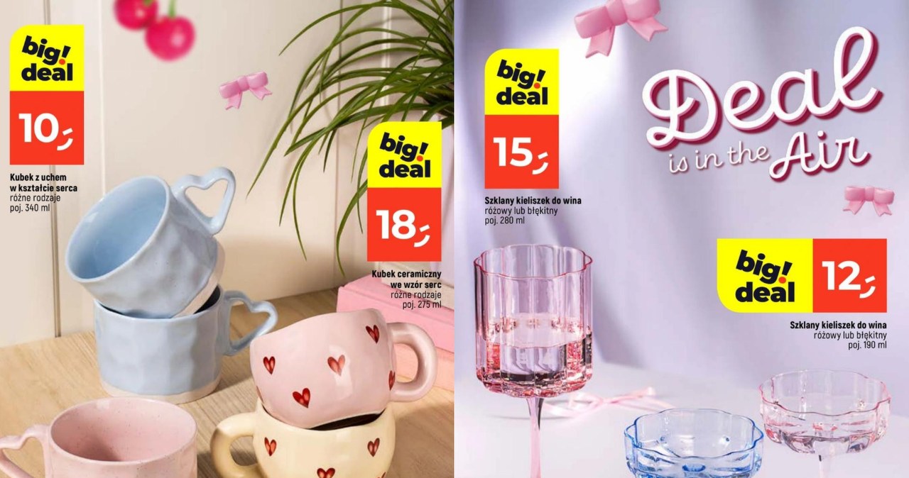 Walentynowa oferta w Dealz: Urocze kubki i szkalnki z motywem serc od 10 zł /Dealz /INTERIA.PL