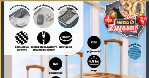 Walizki, które ułatwią każdą podróż /Netto /INTERIA.PL